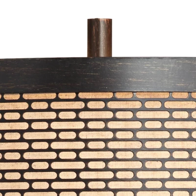 Franklin Iron Works Hunter Modern Rustic Farmhouse Table Lamp 29 3/4" Tall Cherry Wood Bronze Metal Double Drum Shade For Bedroom Living Room House 4 Franklin Iron Works Hunter Modern Rustic Farmhouse Table Lamp 29 3/4" Tall Cherry Wood Bronze Metal Double Drum Shade For Bedroom Living Room House - Image 2