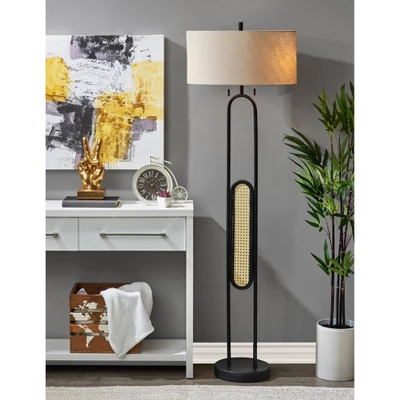 Levy Floor Lamp Black - Adesso 3 Levy Floor Lamp Black - Adesso