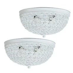 2pk 2-Light Crystal Glam Ceiling Flush Mount Pendants White - Lalia Home 9 2pk 2-Light Crystal Glam Ceiling Flush Mount Pendants White - Lalia Home -Home Decor Store GUEST 019c8a56 7e80 4eb7 a97c c3ff61e21db5