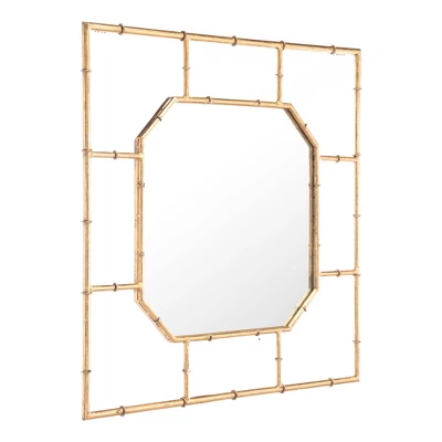 26" Modern Square Mirror Gold - ZM Home 3 26" Modern Square Mirror Gold - ZM Home
