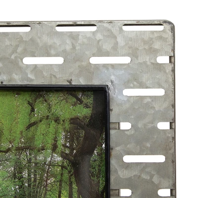 4x6 Inches Galvanized Metal & Glass Photo Frame - Foreside Home & Garden 6 4x6 Inches Galvanized Metal & Glass Photo Frame - Foreside Home & Garden - Image 4