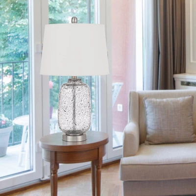 Transitional Styled Bubble Glass Table Lamp With Metal Base - Cal Lighting 3 Transitional Styled Bubble Glass Table Lamp With Metal Base - Cal Lighting