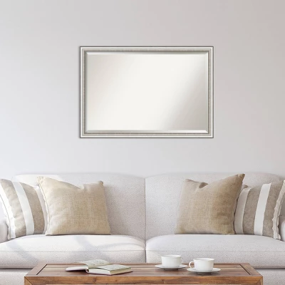 39" X 27" Beveled Salon Silver Narrow Wall Mirror - Amanti Art 6 39" X 27" Beveled Salon Silver Narrow Wall Mirror - Amanti Art - Image 4
