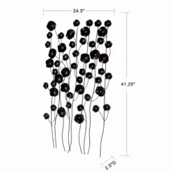 LuxenHome Black With Gold Flowers Abstract Metal Wall Art 20 LuxenHome Black With Gold Flowers Abstract Metal Wall Art -Home Decor Store GUEST 0840f203 e305 4532 97a4 bf18aebdbd46