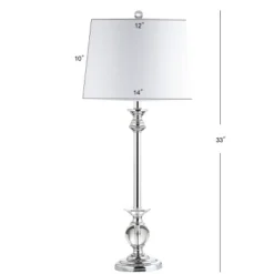 33" (Set Of 2) Elizabeth Crystal Table Lamp (Includes LED Light Bulb) Clear - JONATHAN Y -Home Decor Store GUEST 09228f11 5ab4 4846 99f7 1ea3215175ab