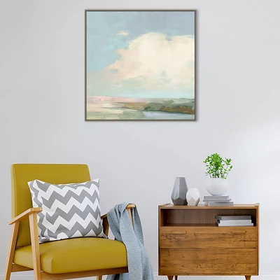 30" X 30" Colorful Horizon II Blue By Julia Purinton Framed Canvas Wall Art Print - Amanti Art 9 30" X 30" Colorful Horizon II Blue By Julia Purinton Framed Canvas Wall Art Print - Amanti Art - Image 7