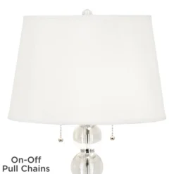 Vienna Full Spectrum Modern Table Lamp 26 1/2" High With USB Dimmer Stacked Crystal Spheres White Drum Shade For Bedroom Living Room Desk Bedside 12 Vienna Full Spectrum Modern Table Lamp 26 1/2" High With USB Dimmer Stacked Crystal Spheres White Drum Shade For Bedroom Living Room Desk Bedside -Home Decor Store GUEST 09875143 5a66 417b b1e2 3540fa9daea6