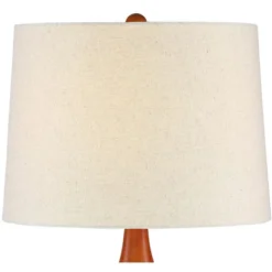 360 Lighting Brice Modern Mid Century Accent Table Lamp 23" High Ivory Ceramic Wood Neck Off White Drum Shade For Bedroom Living Room Bedside Office 11 360 Lighting Brice Modern Mid Century Accent Table Lamp 23" High Ivory Ceramic Wood Neck Off White Drum Shade For Bedroom Living Room Bedside Office -Home Decor Store GUEST 098896b2 c28a 419c aac2 cb44f6662d40