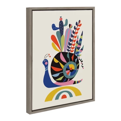 18" X 24" Sylvie Snail Framed Canvas Wall Art By Rachel Lee Gray - Kate And Laurel 3 18" X 24" Sylvie Snail Framed Canvas Wall Art By Rachel Lee Gray - Kate And Laurel