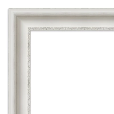 42" X 30" Non-Beveled Parlor White Wall Mirror - Amanti Art 4 42" X 30" Non-Beveled Parlor White Wall Mirror - Amanti Art - Image 2
