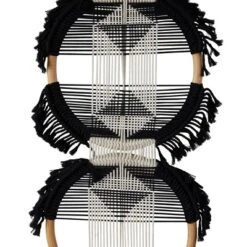 Cotton Macrame Handmade Intricately Weaved Wall Decor With Fringe Tassels Black - Olivia & May -Home Decor Store GUEST 0aa4cc19 d238 423e b0ee 40817f65f4f8