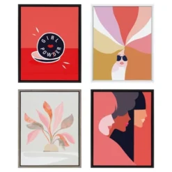 18" X 24" Sylvie Girl Power Framed Canvas Wall Art By Dominique Vari Black - Kate And Laurel -Home Decor Store GUEST 0b6f339d 763f 486f 9afa a68afe166d88