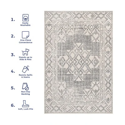 NuLOOM Mia Machine Washable Geometric Medallion Area Rug 13 NuLOOM Mia Machine Washable Geometric Medallion Area Rug - Image 11