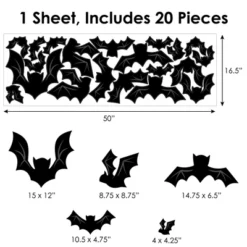 Big Dot Of Happiness Black Bats - Peel And Stick Halloween Vinyl Wall Art Stickers - Wall Decals - Set Of 20 15 Big Dot Of Happiness Black Bats - Peel And Stick Halloween Vinyl Wall Art Stickers - Wall Decals - Set Of 20 -Home Decor Store GUEST 10daf3ef 28df 4389 ae15 a54330d67a2b