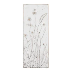 Set Of 2 Metal Decorative Wall Décor With Flowers White - Storied Home -Home Decor Store GUEST 1357560c 1088 43b6 a909 dae96b0c0384