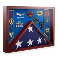 Reminded Military Shadow Box Display Case For Medals & Burial Flag - Solid Wood Cabinet With Velvet Insert 17 Reminded Military Shadow Box Display Case For Medals & Burial Flag - Solid Wood Cabinet With Velvet Insert -Home Decor Store GUEST 170cfdba 8b78 4d32 b3ae e12445ad7fb2