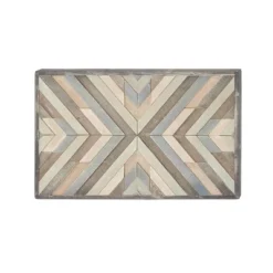 Wood Geometric Handmade Southwestern Wall Decor White - Olivia & May -Home Decor Store GUEST 1a74e8d5 ba0b 499b 91b5 91e97952b0ad