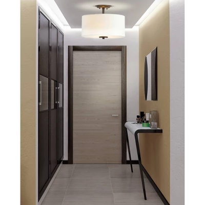 15" Metal Marc Semi Flush Mount (Includes Energy Efficient Light Bulb) Black - JONATHAN Y 7 15" Metal Marc Semi Flush Mount (Includes Energy Efficient Light Bulb) Black - JONATHAN Y - Image 5