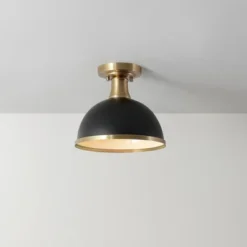 1-Light Beckett Semi-Flush Mount Pendant Brass/Matte Black - Globe Electric -Home Decor Store GUEST 1b44f531 cef9 4640 828f 919277120b2b