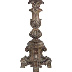 Regency Hill French LED Uplight Desk Table Lamp 18" High Beige Wash Candlestick Alabaster Glass Shade For Bedroom Bedside Office -Home Decor Store GUEST 1eb30266 1cd7 4b09 8c91 dbe77b5a0d61