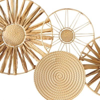 Metal Plate Wall Decor With Textured Pattern Brown - The Novogratz 4 Metal Plate Wall Decor With Textured Pattern Brown - The Novogratz - Image 2