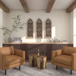 Metal Abstract Carved Design Wall Decor With Arched Frame Brown - Olivia & May -Home Decor Store GUEST 2379b273 d615 4214 950f 50ec2891bf84