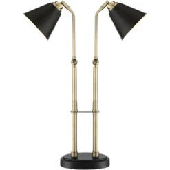 Possini Euro Design Sentry Modern Mid Century Desk Lamp 23" High Black Brass With USB Charging Port LED Adjustable Cone Shade For Bedroom Living Room 16 Possini Euro Design Sentry Modern Mid Century Desk Lamp 23" High Black Brass With USB Charging Port LED Adjustable Cone Shade For Bedroom Living Room -Home Decor Store GUEST 23a902e2 1768 4a21 b4e8 f727be00628c