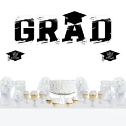 Big Dot Of Happiness Black And White Graduation Party Decor - Vinyl Wall Decals - Grad -Home Decor Store GUEST 23af4b4a f7e2 4a79 86e9 d456b1ba6e4a