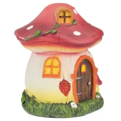 Northlight 6.25" Red Mushroom House Outdoor Garden Statue -Home Decor Store GUEST 2475d811 17dc 469f 87a2 a59a4b411c8d