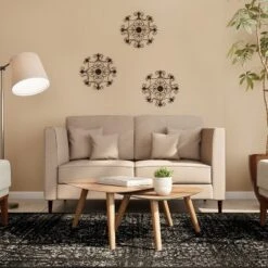 Medallion Metal Wall Art- 14.25 Inch Square Open Edge Metal Home Décor, Hand Crafted With Distressed Finish- Mounting Screws Included By Lavish Home -Home Decor Store GUEST 25765a96 1f21 4481 9149 d10ee27af9cb