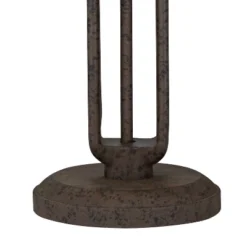 Franklin Iron Works Rustic Industrial Table Lamp 26 1/2" High With USB Dimmer Rust Bronze Haft Dome Glass Shade For Bedroom Living Room House Desk -Home Decor Store GUEST 268be5d3 cb90 4b69 90b6 099b14aa9924