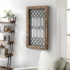 Wood Framed Metal Grate Wall Decor Brown - StyleCraft -Home Decor Store GUEST 26f8617d e196 4450 b601 00197e0f8995