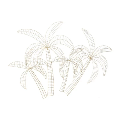 Glam Metal Wall Decor Gold - Olivia & May 5 Glam Metal Wall Decor Gold - Olivia & May - Image 3