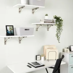 Built Industrial 2 Pack Folding L Wall Shelf Bracket, 10 Inch Collapsible Hardware With Locking Hinge For Garage Shelves, Holds 120lbs -Home Decor Store GUEST 287cb2e8 070c 48d4 bea1 4033a2fb6480