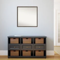 27" X 27" Non-Beveled Hard Wedge Mocha Wood Wall Mirror - Amanti Art -Home Decor Store GUEST 2a50bb6d b5ef 4193 b2ab 56c06666bd87