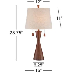 360 Lighting Omar Modern Modern Mid Century Table Lamps 28 3/4" Tall Set Of 2 Brown Wood Oatmeal Tapered Drum Shade For Bedroom Living Room Bedside 11 360 Lighting Omar Modern Modern Mid Century Table Lamps 28 3/4" Tall Set Of 2 Brown Wood Oatmeal Tapered Drum Shade For Bedroom Living Room Bedside -Home Decor Store GUEST 2ad7bf49 f482 40ce aa63 084fc4b98f1d
