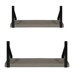 2pc Sudbury Wood And Metal Wall Shelf Set - Kate & Laurel All Things Decor -Home Decor Store GUEST 2b7518de 7678 40b9 8f0d ffe17217d3cd