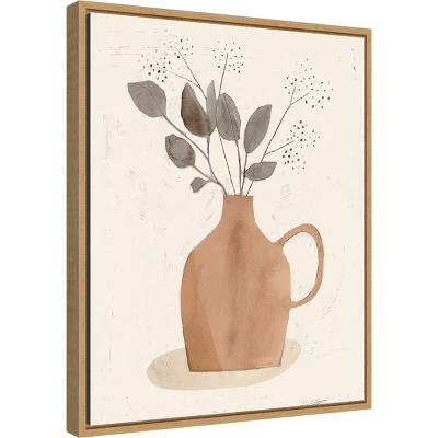 16" X 20" La Planta II Floral Vase By Victoria Barnes Framed Canvas Wall Art - Amanti Art 3 16" X 20" La Planta II Floral Vase By Victoria Barnes Framed Canvas Wall Art - Amanti Art