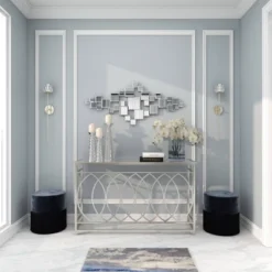 Glass Wall Mirror With Square Mirrors Silver - Novogratz -Home Decor Store GUEST 2cc3f8f7 7bce 4d18 9697 e73f864ed9cb