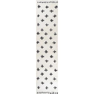 Cristo Berber Geometric Shag Indoor Area Rug - JONATHAN Y 3 Cristo Berber Geometric Shag Indoor Area Rug - JONATHAN Y