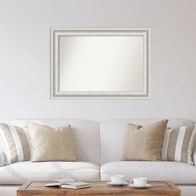 42" X 30" Non-Beveled Parlor White Wall Mirror - Amanti Art 6 42" X 30" Non-Beveled Parlor White Wall Mirror - Amanti Art - Image 4