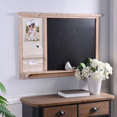 Multi-Functional Wall Memo Board With Chalkboard Brown - StyleCraft 7 Multi-Functional Wall Memo Board With Chalkboard Brown - StyleCraft - Image 5