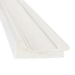 44" X 33" Non-Beveled Ridge White Wall Mirror - Amanti Art