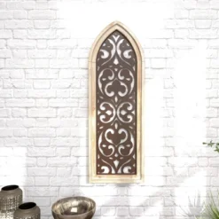 Metal Abstract Carved Design Wall Decor With Arched Frame Brown - Olivia & May -Home Decor Store GUEST 3061a297 3a0c 46f9 a0d0 712fe3e58f05