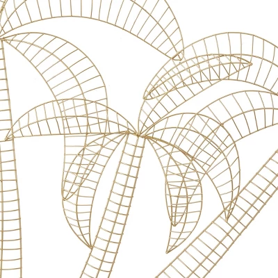 Glam Metal Wall Decor Gold - Olivia & May 4 Glam Metal Wall Decor Gold - Olivia & May - Image 2