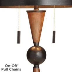 Franklin Iron Works Hunter Modern Rustic Farmhouse Table Lamp 29 3/4" Tall Cherry Wood Bronze Metal Double Drum Shade For Bedroom Living Room House 13 Franklin Iron Works Hunter Modern Rustic Farmhouse Table Lamp 29 3/4" Tall Cherry Wood Bronze Metal Double Drum Shade For Bedroom Living Room House -Home Decor Store GUEST 3113acf3 033a 4e9d 89aa c405e9d3fd4d
