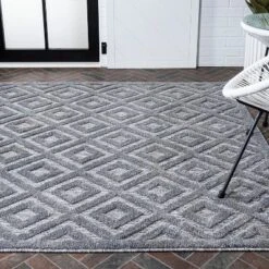 Portmany Neutral Diamond Trellis Indoor/Outdoor Area Rug - JONATHAN Y -Home Decor Store GUEST 3172db88 1c38 4148 a714 49110d264356