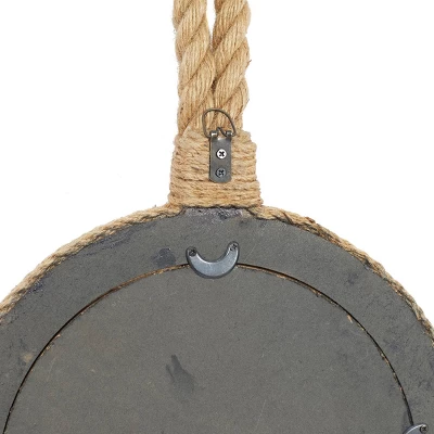 Jute Wall Mirror With Rope Accents Set Of 3 Brown - Olivia & May 5 Jute Wall Mirror With Rope Accents Set Of 3 Brown - Olivia & May - Image 3
