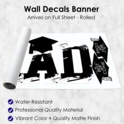 Big Dot Of Happiness Black And White Graduation Party Decor - Vinyl Wall Decals - Grad -Home Decor Store GUEST 371dc58b dd8a 48b8 a71c da5a32ee0f88