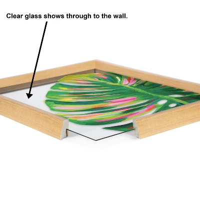 18" X 24" Blake Monstera Framed Printed Glass By Jessi Raulet Of Ettavee Natural - Kate & Laurel All Things Decor 4 18" X 24" Blake Monstera Framed Printed Glass By Jessi Raulet Of Ettavee Natural - Kate & Laurel All Things Decor - Image 2